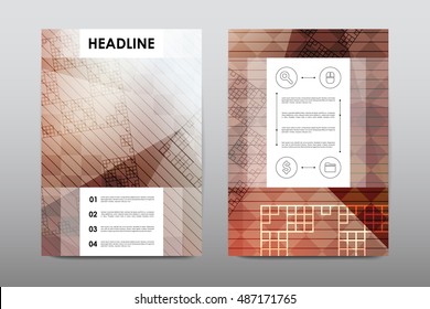 Brochure layout template flyer design vector, Magazine booklet cover abstract background