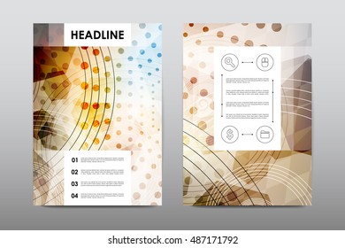 Brochure layout template flyer design vector, Magazine booklet cover abstract background