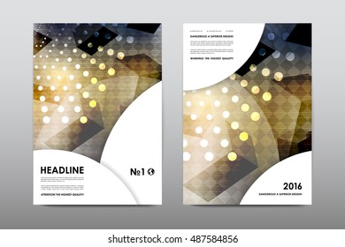 Brochure layout template flyer design vector, Magazine booklet cover abstract background