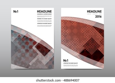 Brochure layout template flyer design vector, Magazine booklet cover abstract background