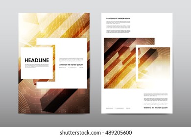 Brochure layout template flyer design vector, Magazine booklet cover abstract background