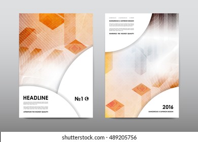 Brochure layout template flyer design vector, Magazine booklet cover abstract background