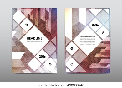 Brochure layout template flyer design vector, Magazine booklet cover abstract background