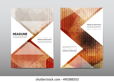 Brochure layout template flyer design vector, Magazine booklet cover abstract background