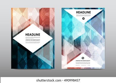 Brochure layout template flyer design vector, Magazine booklet cover abstract background