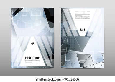 Brochure layout template flyer design vector, Magazine booklet cover abstract background