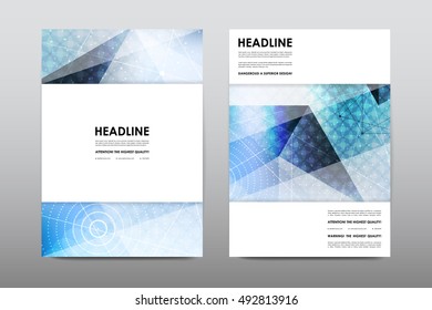 Brochure layout template flyer design vector, Magazine booklet cover abstract background