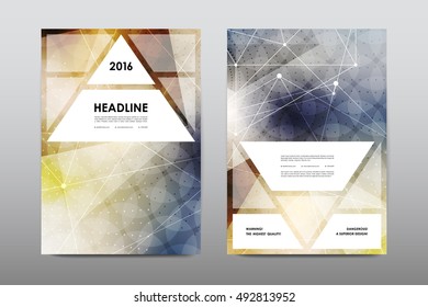 Brochure layout template flyer design vector, Magazine booklet cover abstract background