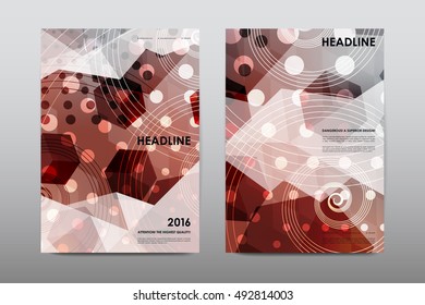 Brochure layout template flyer design vector, Magazine booklet cover abstract background