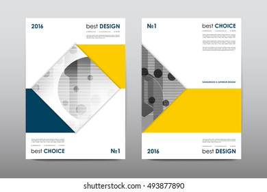 Brochure layout template flyer design vector, Magazine booklet cover abstract background