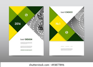 Brochure layout template flyer design vector, Magazine booklet cover abstract background