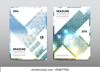 Brochure layout template flyer design vector, Magazine booklet cover abstract background