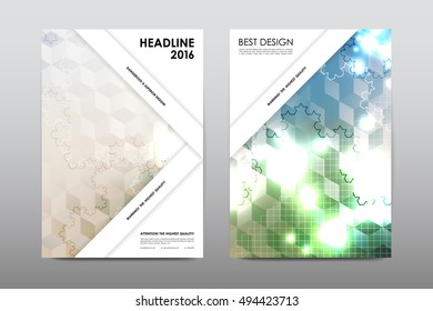 Brochure layout template flyer design vector, Magazine booklet cover abstract background