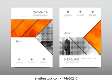 Brochure layout template flyer design vector, Magazine booklet cover abstract background