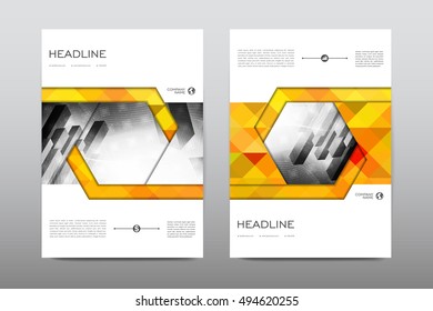 Brochure layout template flyer design vector, Magazine booklet cover abstract background