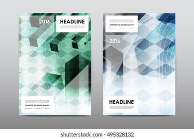 Brochure layout template flyer design vector, Magazine booklet cover abstract background