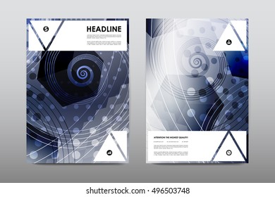 Brochure layout template flyer design vector, Magazine booklet cover abstract background