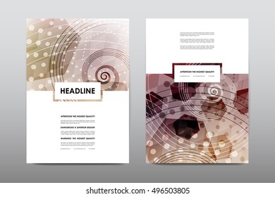 Brochure layout template flyer design vector, Magazine booklet cover abstract background