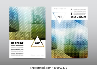 Brochure layout template flyer design vector, Magazine booklet cover abstract background