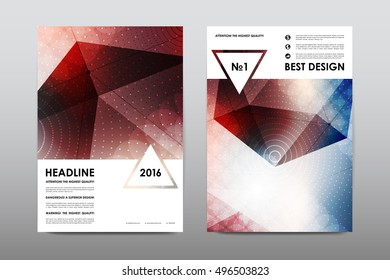 Brochure layout template flyer design vector, Magazine booklet cover abstract background
