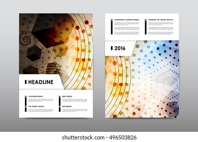 Brochure layout template flyer design vector, Magazine booklet cover abstract background