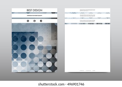 Brochure layout template flyer design vector, Magazine booklet cover abstract background