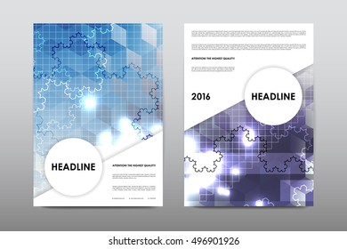 Brochure layout template flyer design vector, Magazine booklet cover abstract background