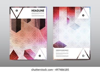Brochure layout template flyer design vector, Magazine booklet cover abstract background