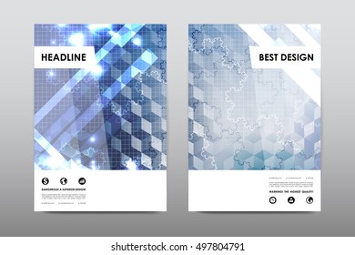 Brochure layout template flyer design vector, Magazine booklet cover abstract background