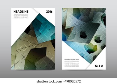 Brochure layout template flyer design vector, Magazine booklet cover abstract background