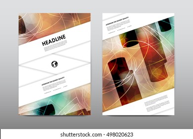 Brochure layout template flyer design vector, Magazine booklet cover abstract background