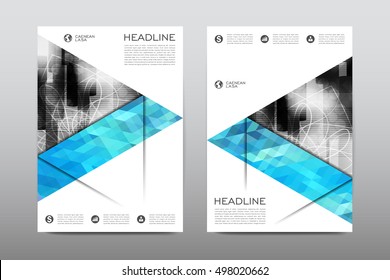 Brochure layout template flyer design vector, Magazine booklet cover abstract background