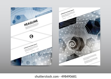 Brochure layout template flyer design vector, Magazine booklet cover abstract background