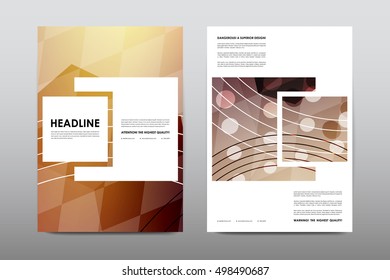 Brochure layout template flyer design vector, Magazine booklet cover abstract background