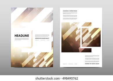 Brochure layout template flyer design vector, Magazine booklet cover abstract background
