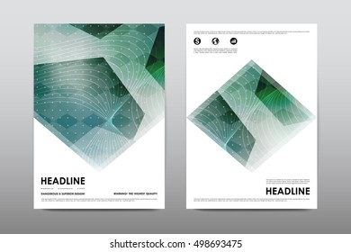 Brochure layout template flyer design vector, Magazine booklet cover abstract background