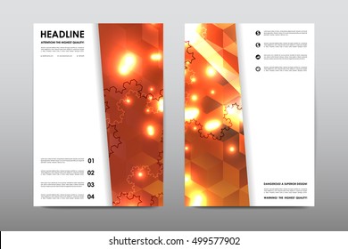 Brochure layout template flyer design vector, Magazine booklet cover abstract background