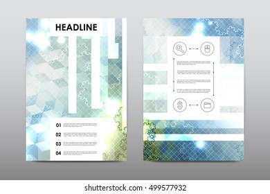 Brochure layout template flyer design vector, Magazine booklet cover abstract background
