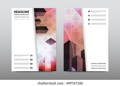 Brochure layout template flyer design vector, Magazine booklet cover abstract background