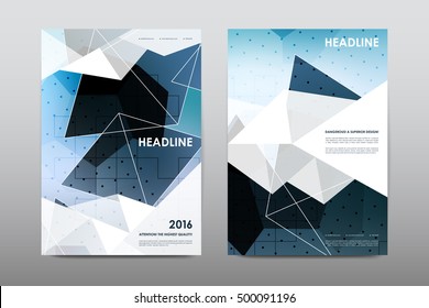 Brochure layout template flyer design vector, Magazine booklet cover abstract background