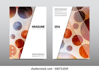 Brochure layout template flyer design vector, Magazine booklet cover abstract background