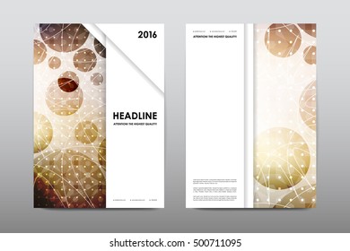 Brochure layout template flyer design vector, Magazine booklet cover abstract background