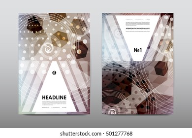 Brochure layout template flyer design vector, Magazine booklet cover abstract background