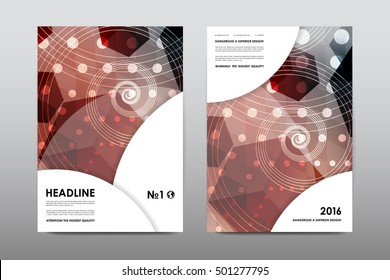 Brochure layout template flyer design vector, Magazine booklet cover abstract background