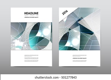 Brochure layout template flyer design vector, Magazine booklet cover abstract background
