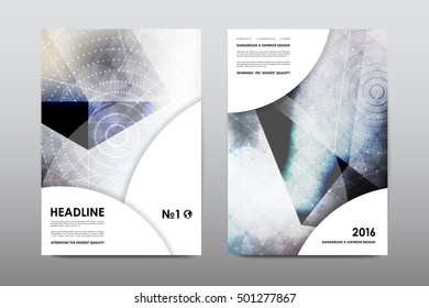 Brochure layout template flyer design vector, Magazine booklet cover abstract background