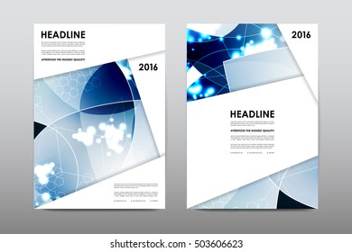 Brochure layout template flyer design vector, Magazine booklet cover abstract background