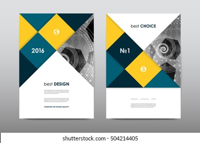 Brochure layout template flyer design vector, Magazine booklet cover abstract background