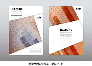 Brochure layout template flyer design vector, Magazine booklet cover abstract background