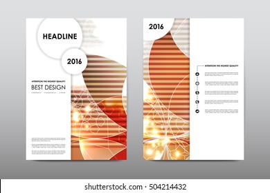 Brochure layout template flyer design vector, Magazine booklet cover abstract background
